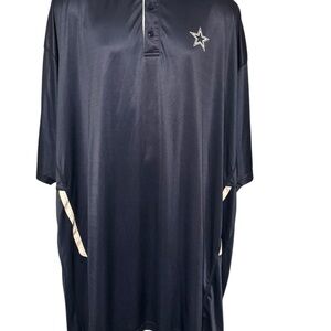 Dallas Cowboys Authentic Men’s Short Sleeve Polo Shirt Navy 4XLT